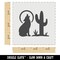 Southwest Coyote Cactus Moon Wall Cookie DIY Craft Reusable Stencil